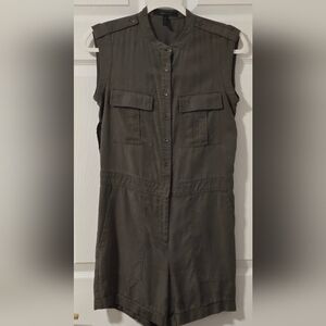 BCBGMAXAZRIA Romper, Olive Green, Sz 0